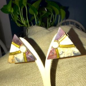 Handmade triangular earrings